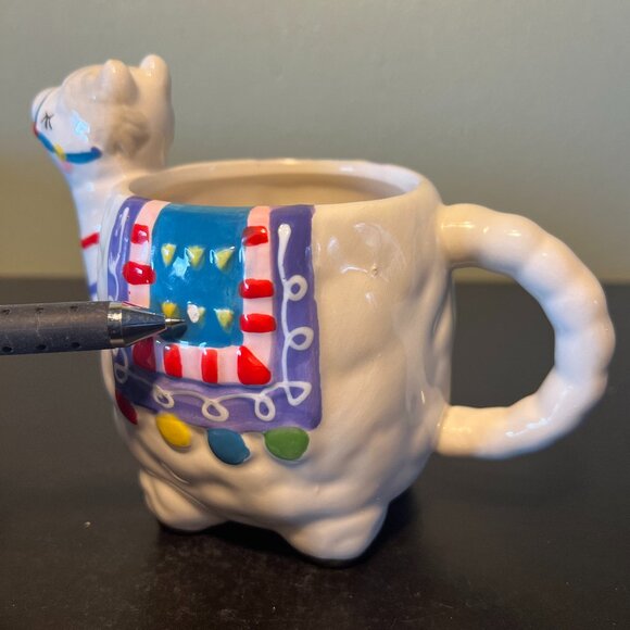 Llama / Alpaca Hand Painted Ceramic Mug / Planter ~ Home Decor ~ Animal Lover - Picture 15 of 16